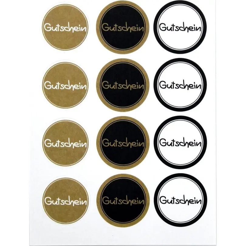 Sticker 6er-Set Gutschein