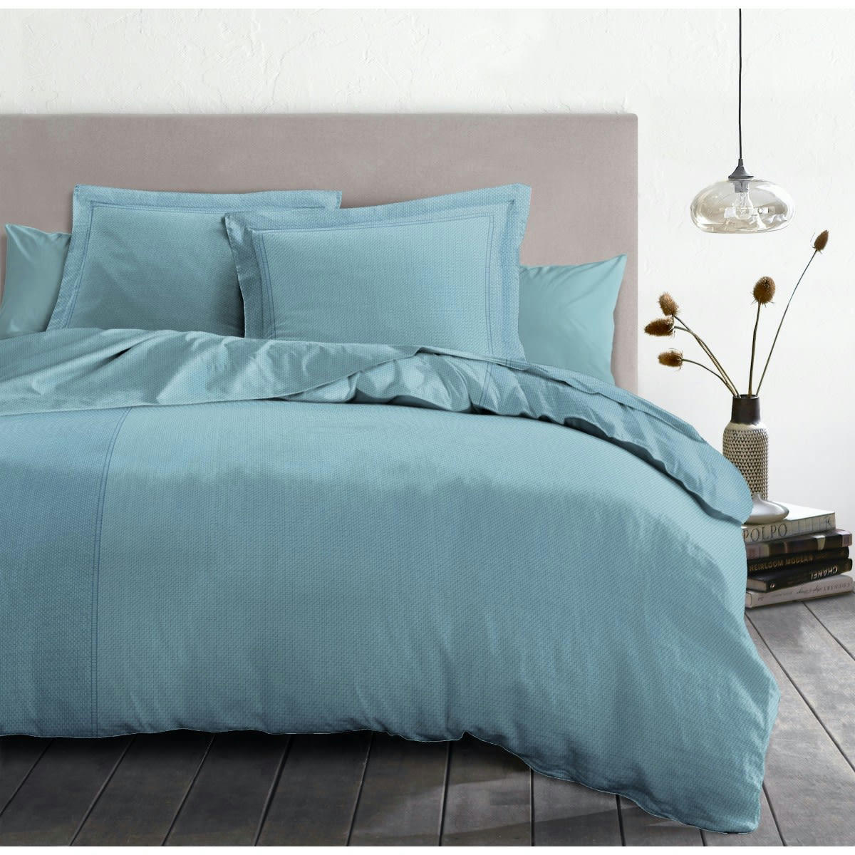 LE FUKUOKA - LE FUKUOKA Parure de couette 100% coton - Bleu - 240x260 cm