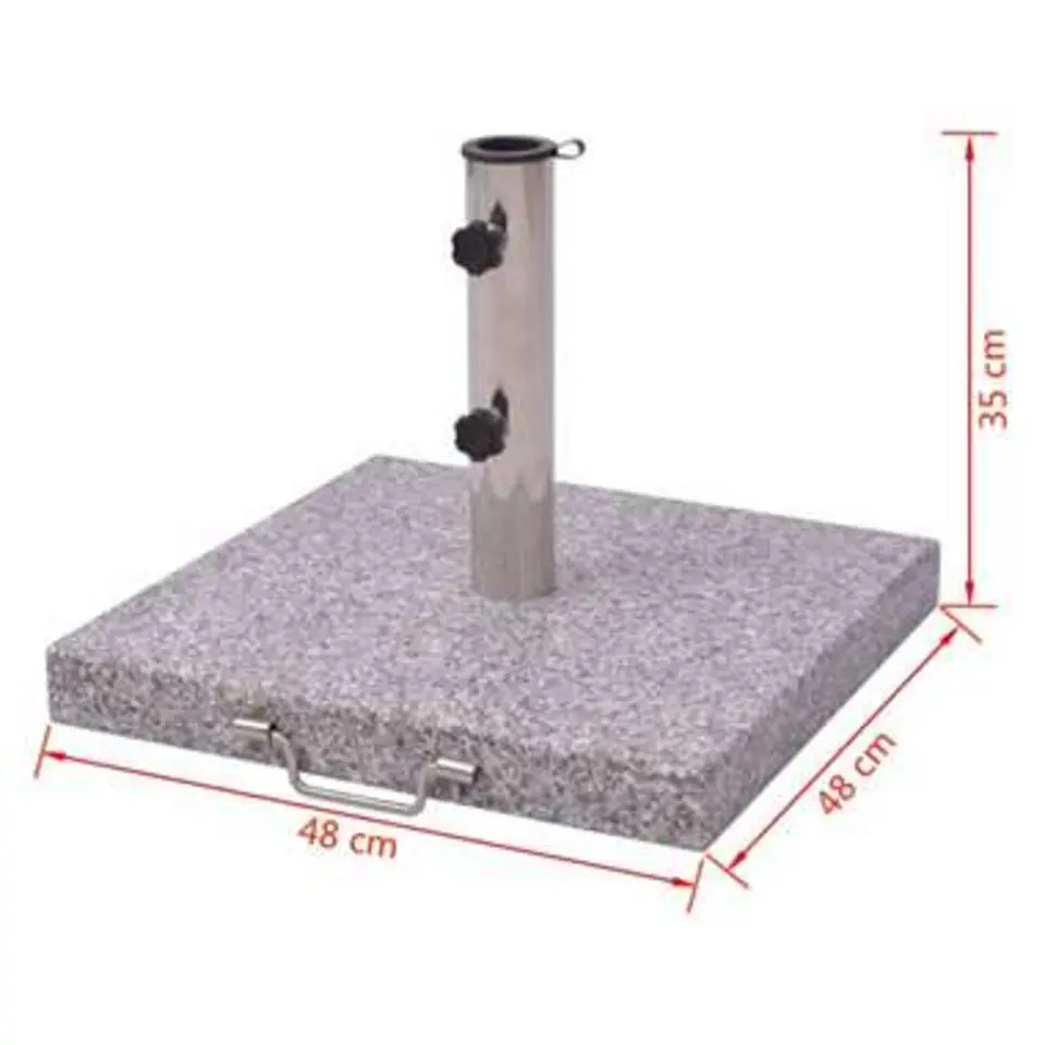 vidaXL - Parasolvoet - Grijs - Graniet