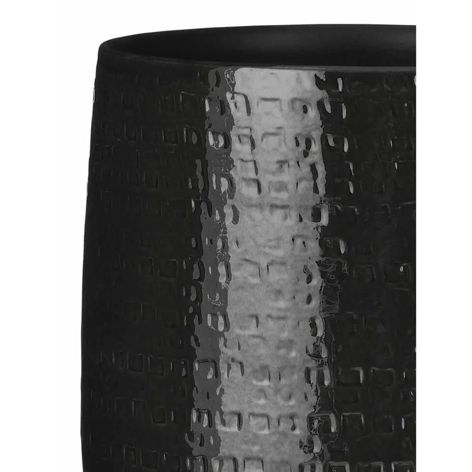 Mica Decorations Plantenpot Floyd - keramiek zwart - 17 x 15 cm