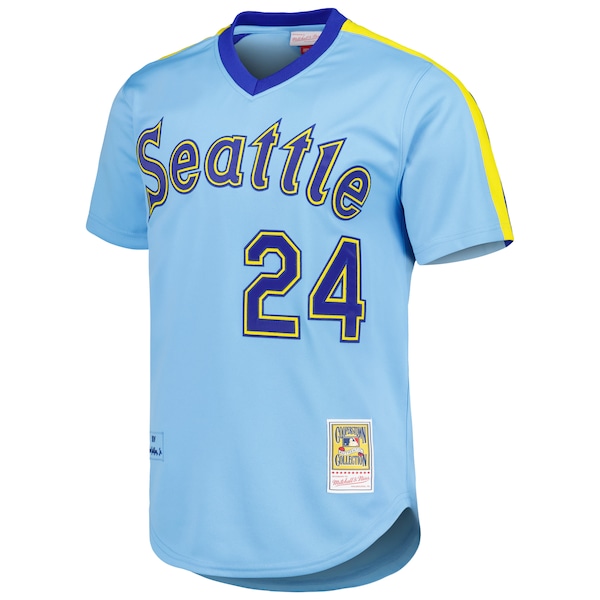 Men's Seattle Mariners Ken Griffey Jr.  Light Blue Cooperstown Collection Authentic Jersey