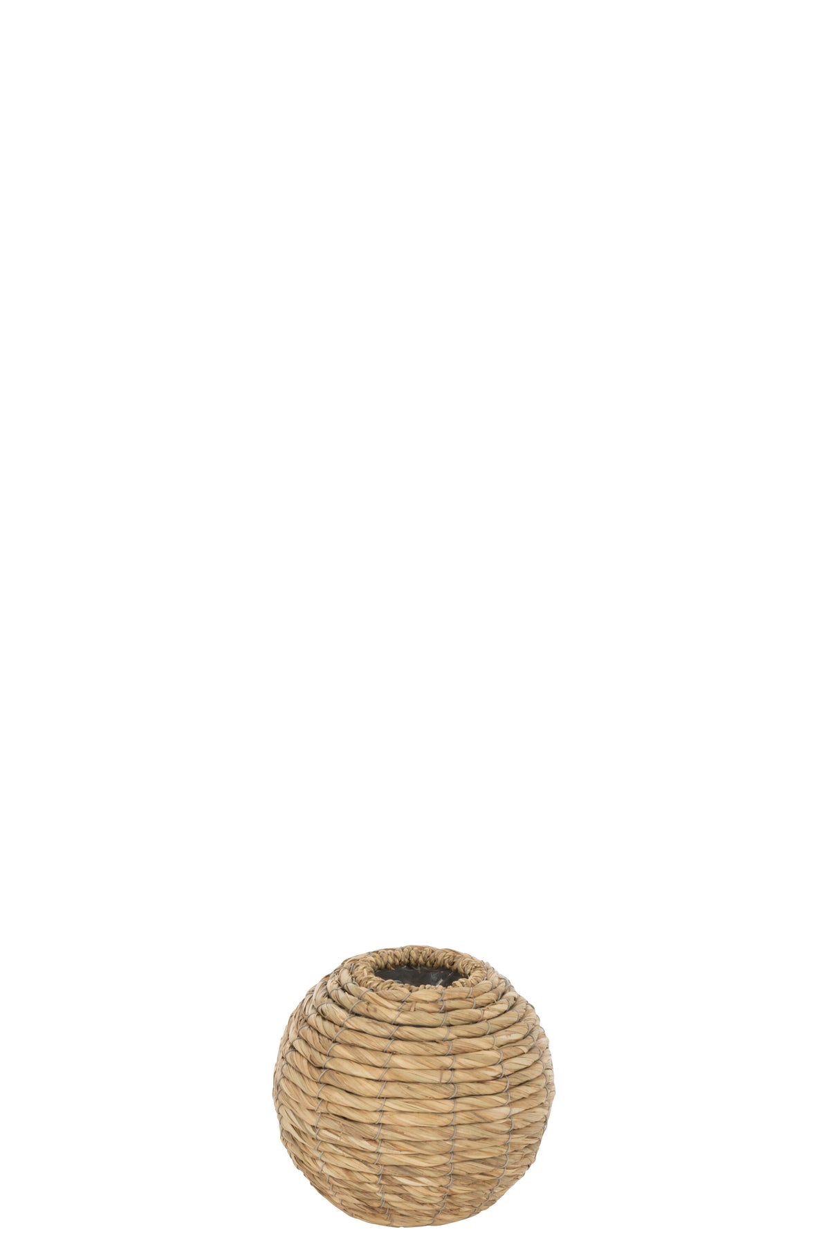 J-Line vaas Yumi Bol - bamboe - naturel - extra small - 2 stuks - Ø 17.5 cm