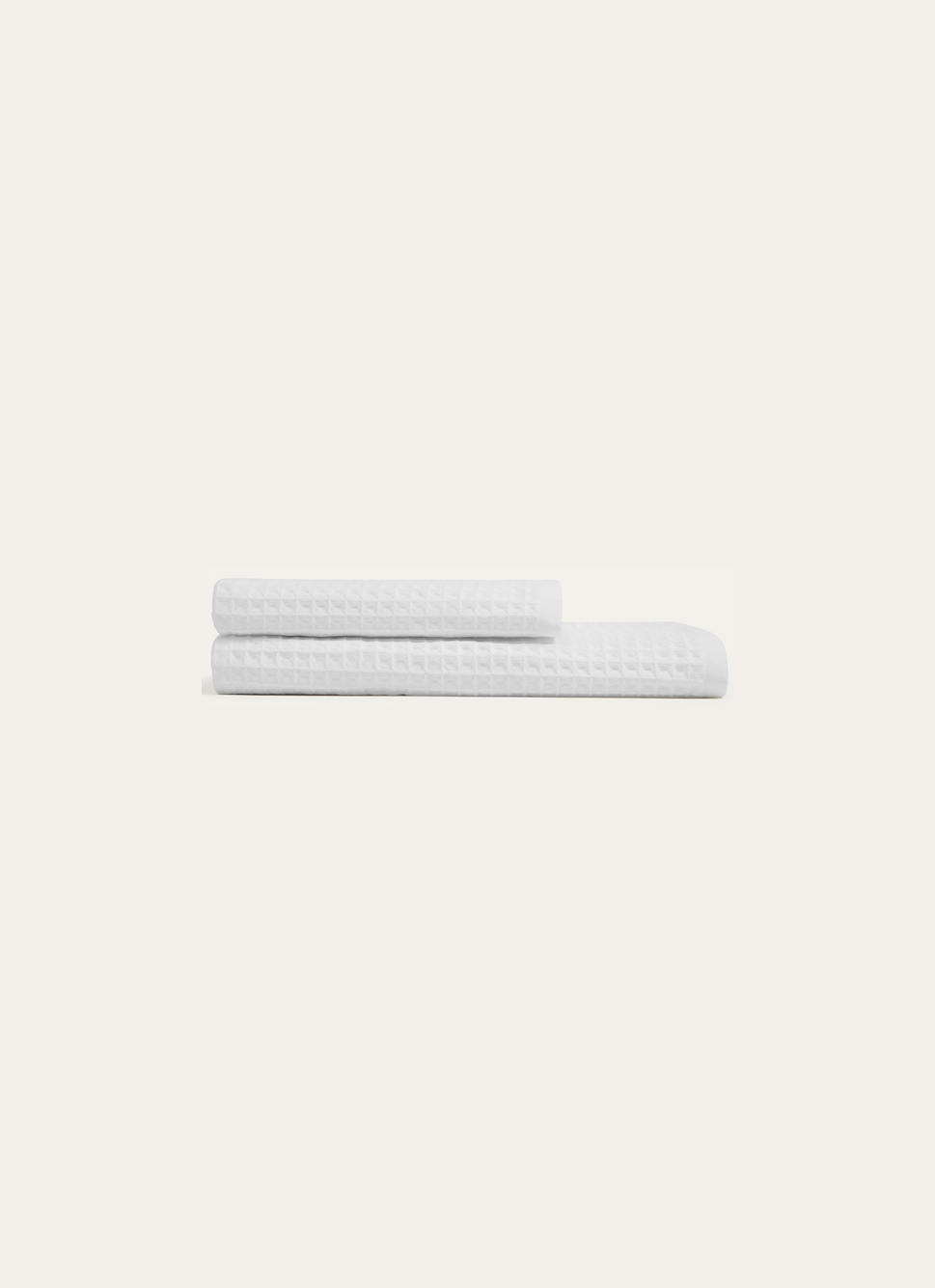 SERVIETTE DE TOILETTE NID D'ABEILLE BLANC