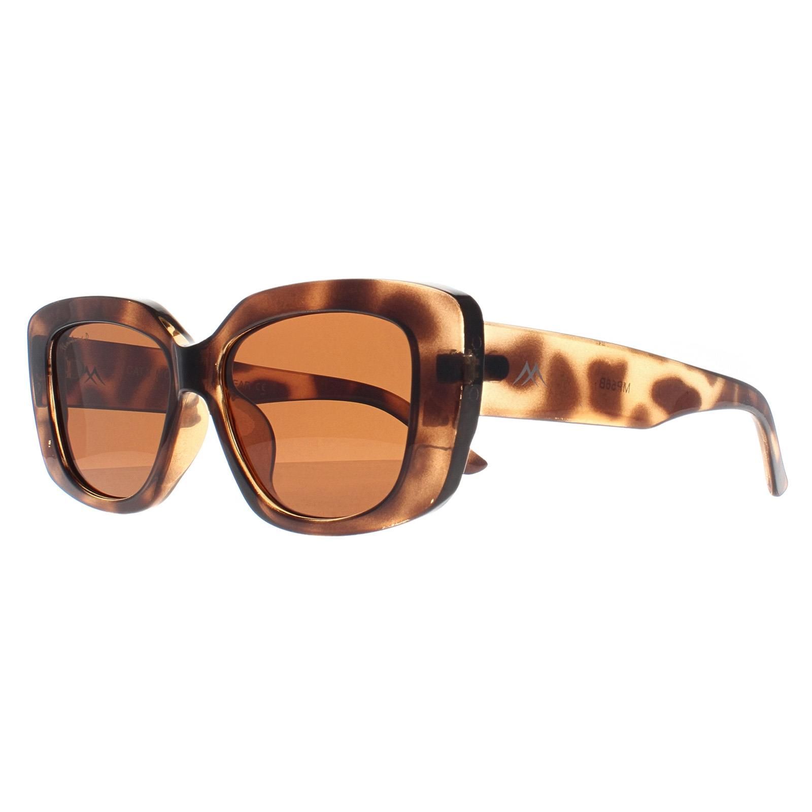 montana Rectangle Shiny Soft Demi Brown Polarized MP56