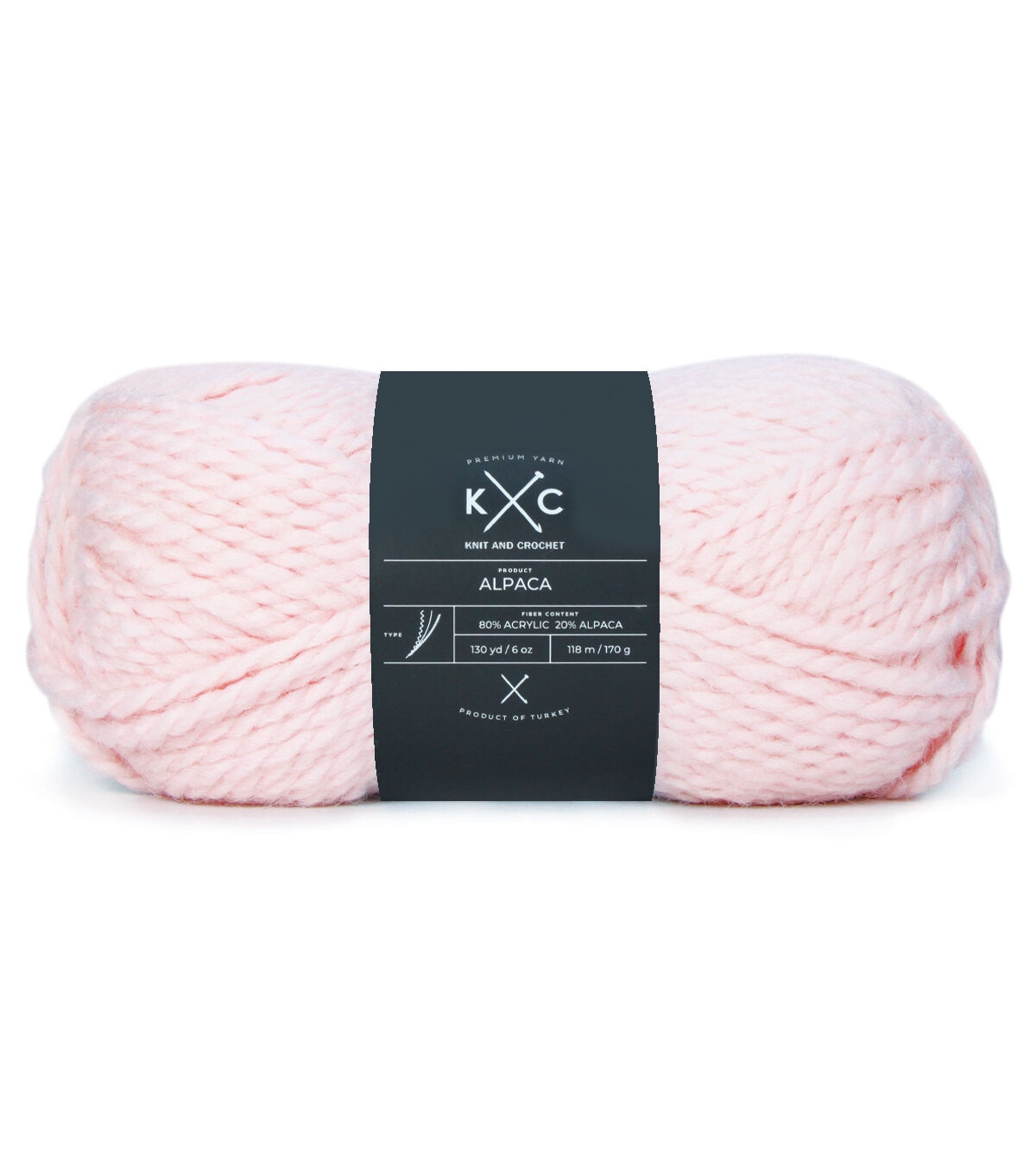 130yds Alpaca Super Bulky Acrylic Blend Solid Yarn by K+C