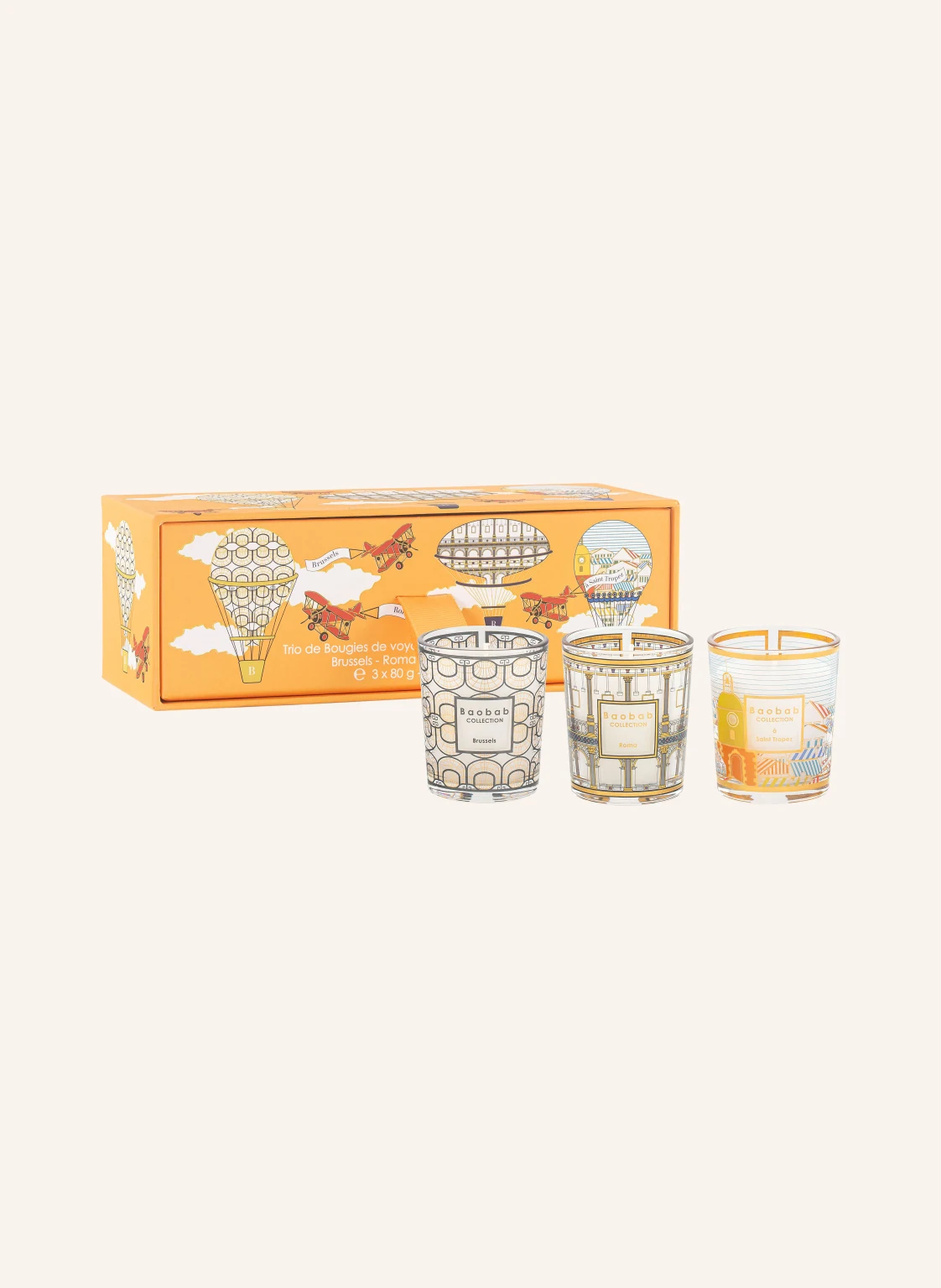 Baobab COLLECTION 3er-Set Duftkerzen TRIO TRAVEL mit Geschenkbox