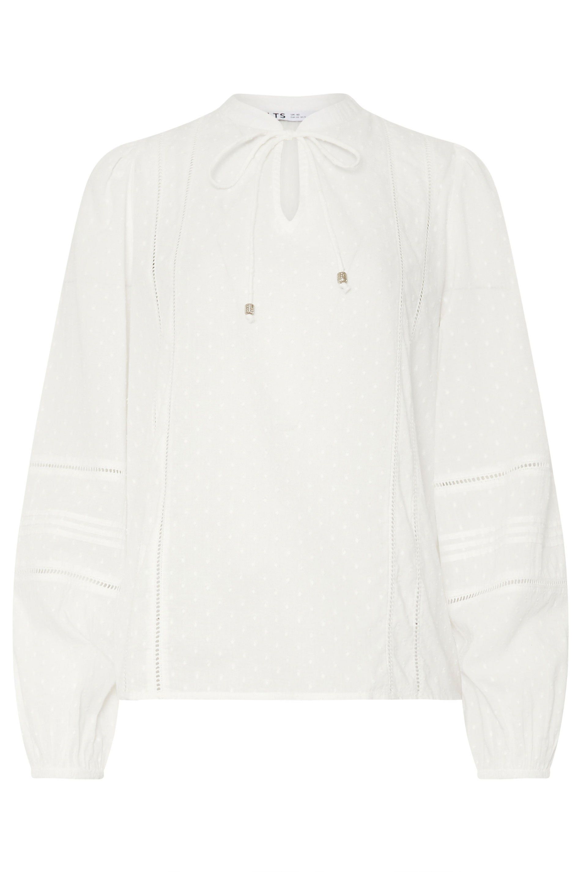 Long Tall Sally Tall Dobby Tie Neck Blouse