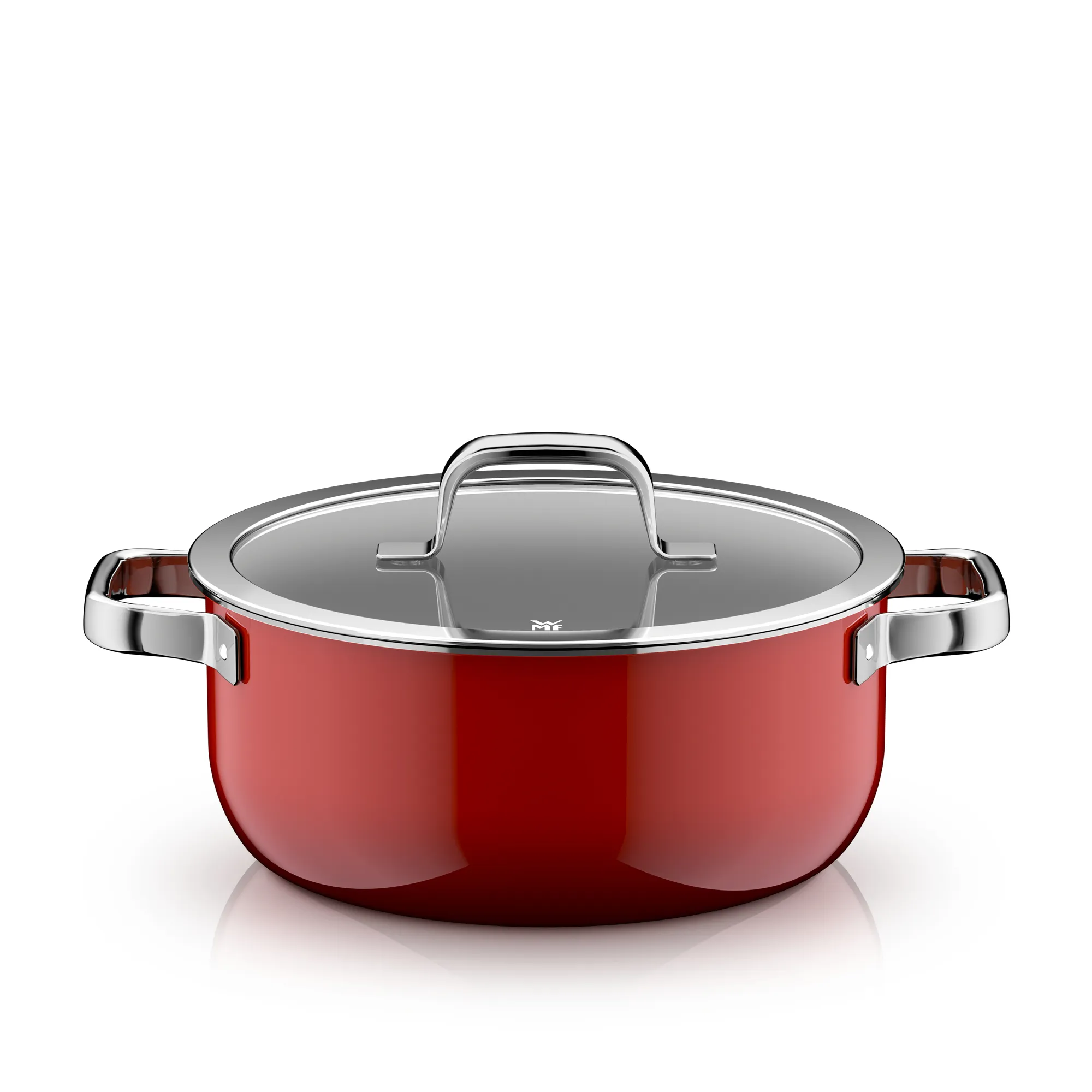Fusiontec Mineral Pro, Braising Pan With Lid, 24 cm, Passion Red
