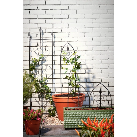 Metallspalier, schwarz, Metall, für Garten