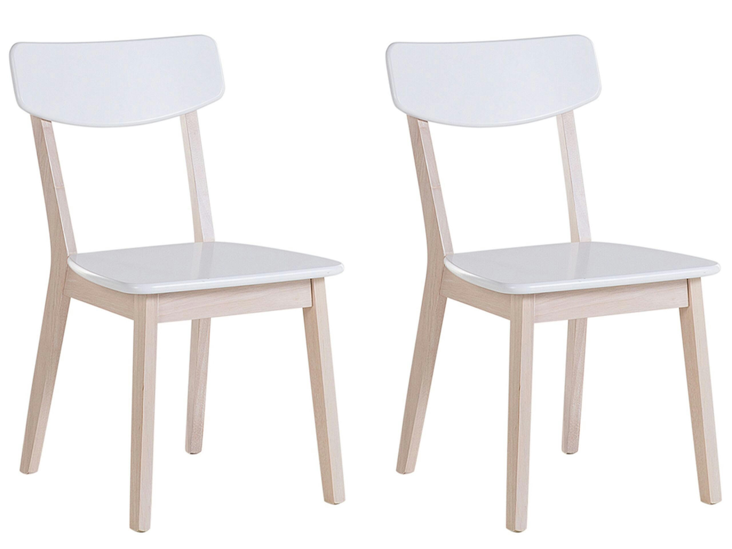 SANTOS - Lot de 2 chaises blanches
