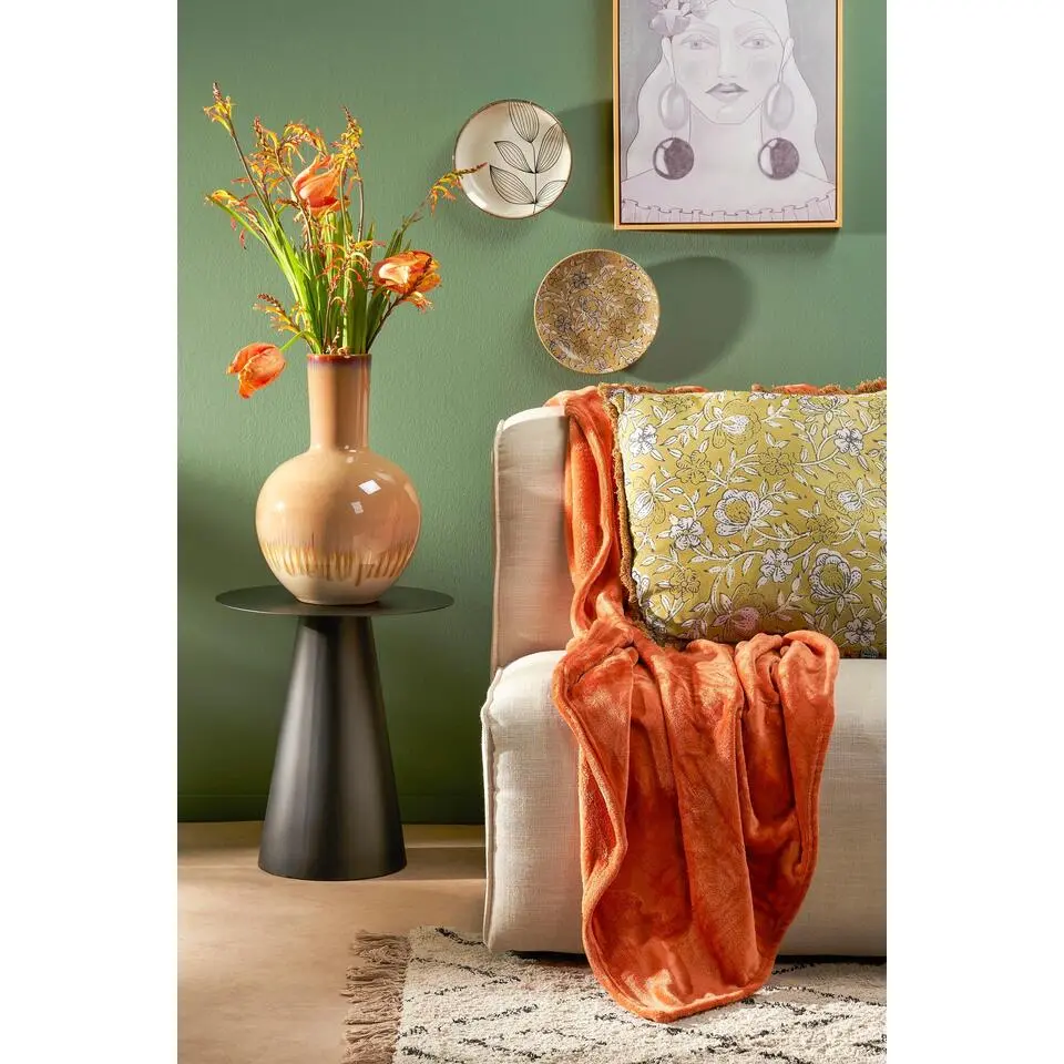 Mica Decorations Famke Fleece Plaid - 180 x 130 cm - Terra