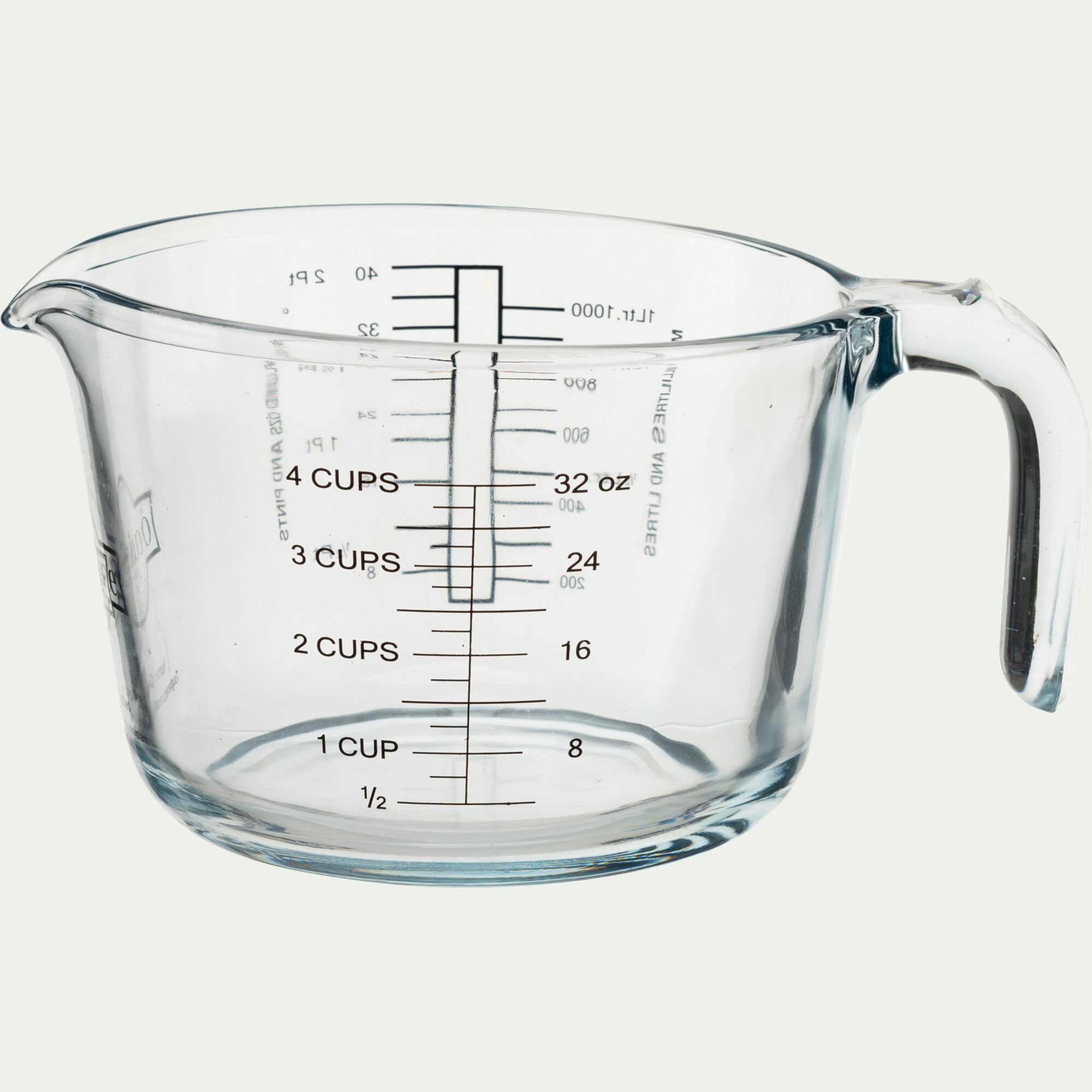 MESUR - Verre à mesurer en verre borosilicate - transparent1L