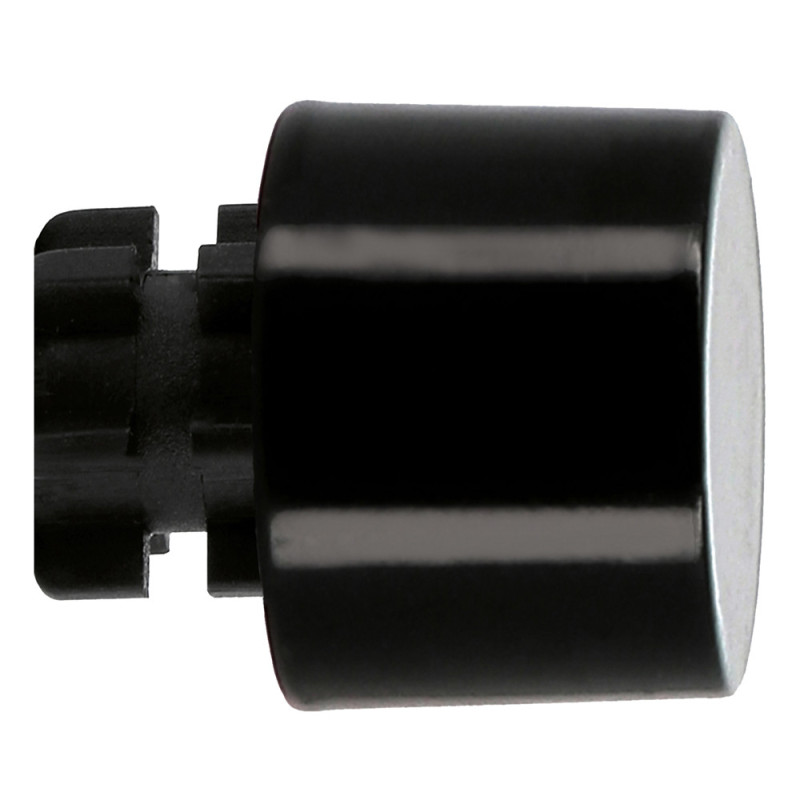 Embout de fermeture pour tringle en métal Horizon Easy Fix Bouchon noir brillant Ø 20 mm 2 pièces MOBOIS