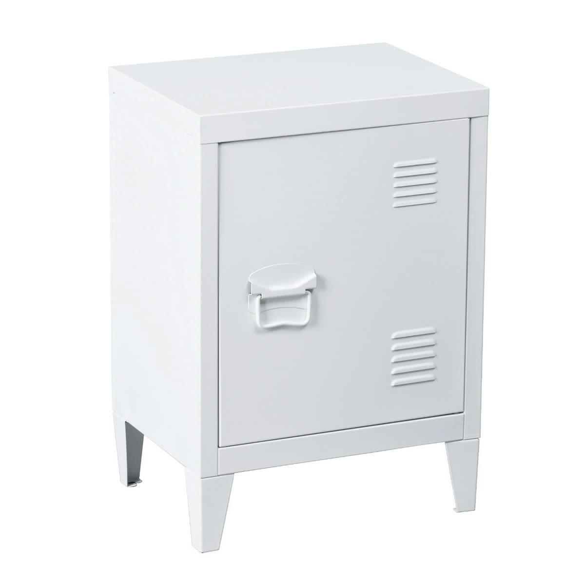 - Meuble de rangement  métallique style industriel blanc