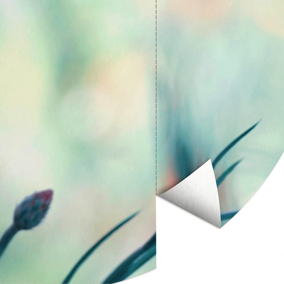 Vliestapete »Runde Vliestapete«, Bravin Luminous lila Blume, mehrfarbig, matt
