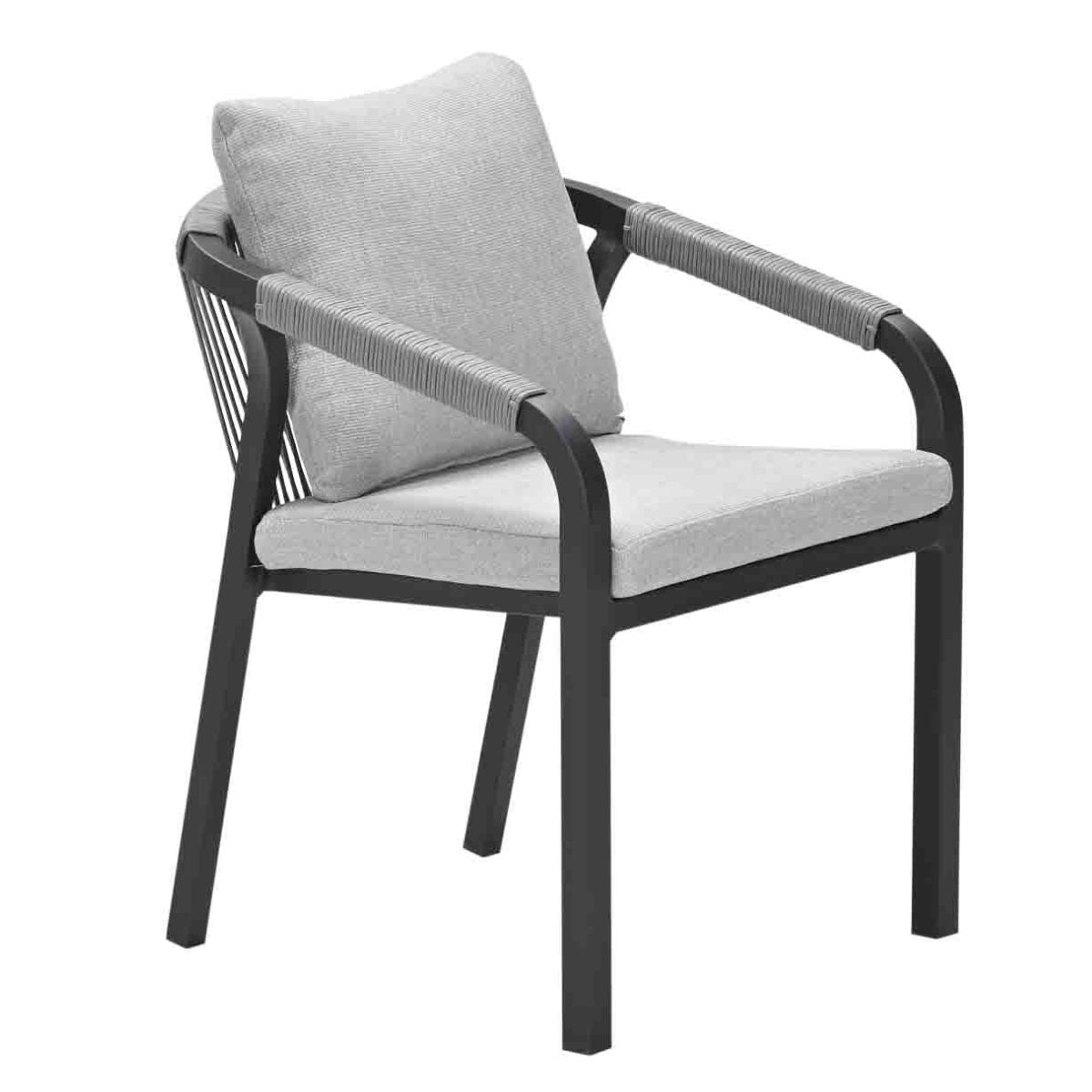 Garden Impressions lounge dining stoel Tarera donker grijs