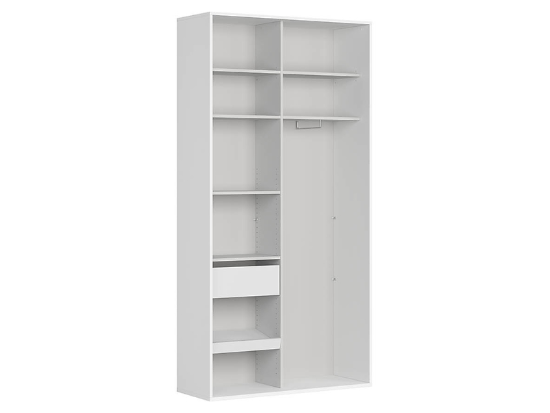 Szafa przesuwna Flex 120 cm z lustrem biała