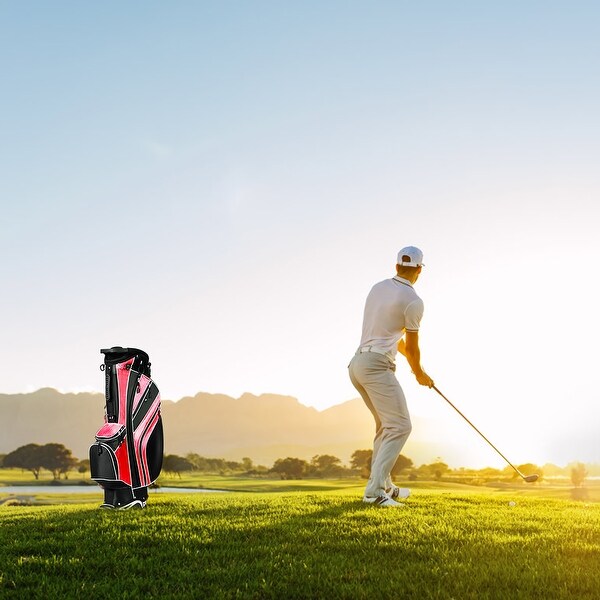 Costway Golf Stand Cart Bag Club w/6 Way Divider Carry Organizer - See Details