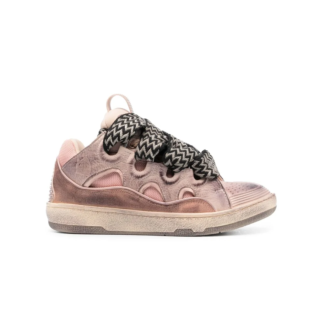 Lanvin LEATHER CURB SNEAKERS