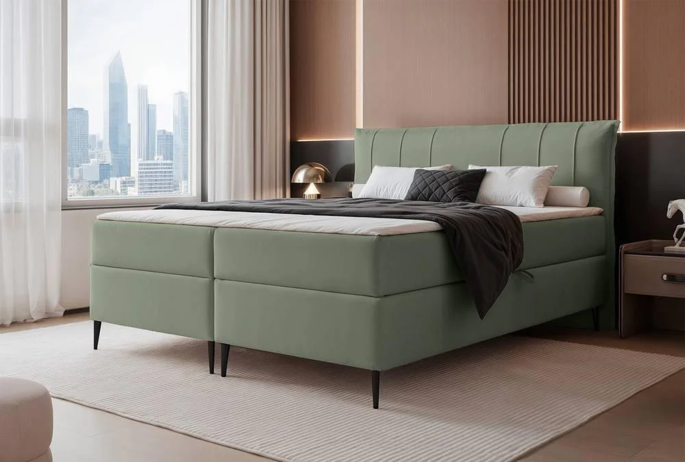Boxspring Savina 180x200 cm incl topper en opbergruimte