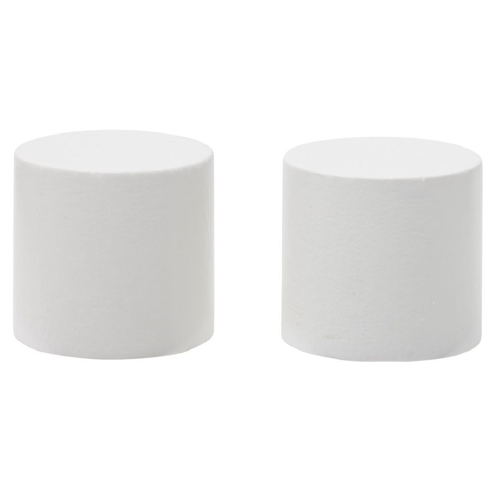 Embout de tringle forme bouchon en bois blanc Ø20mm x2