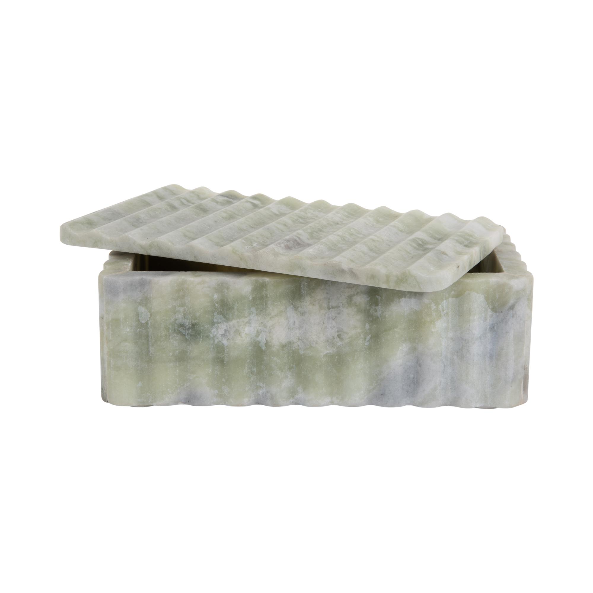 Present Time schaal Rectangle - groen - 22x13x8cm