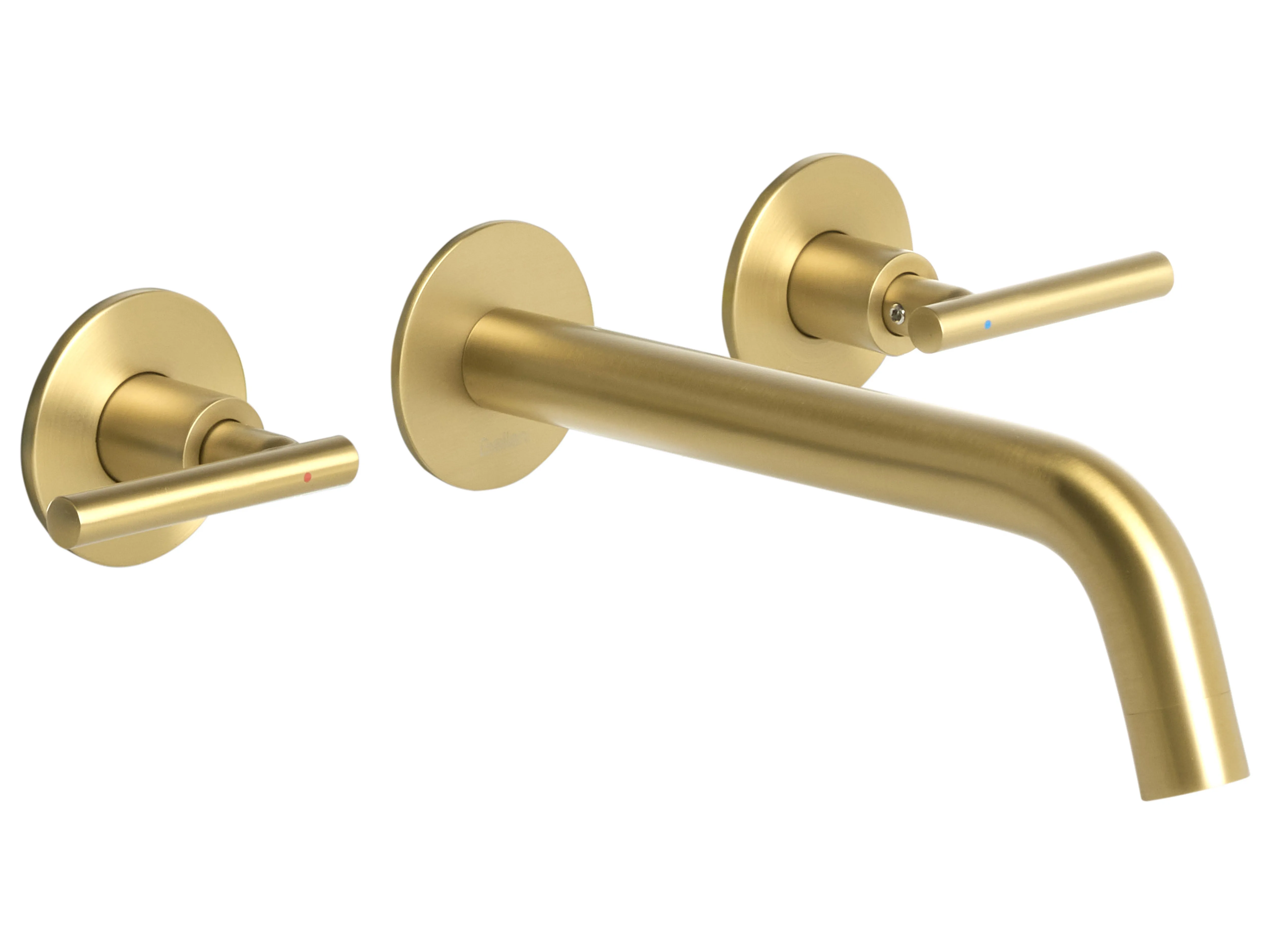 Wall Mounted Basin Mixer Tap ISHINCA Brass Gold