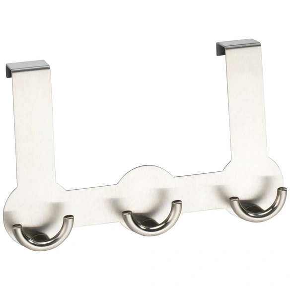 Türgarderobe, Rondo, Silber, 3 Haken, Silber, Edelstahl, Edelstahl, 140 x 225 x 45 mm