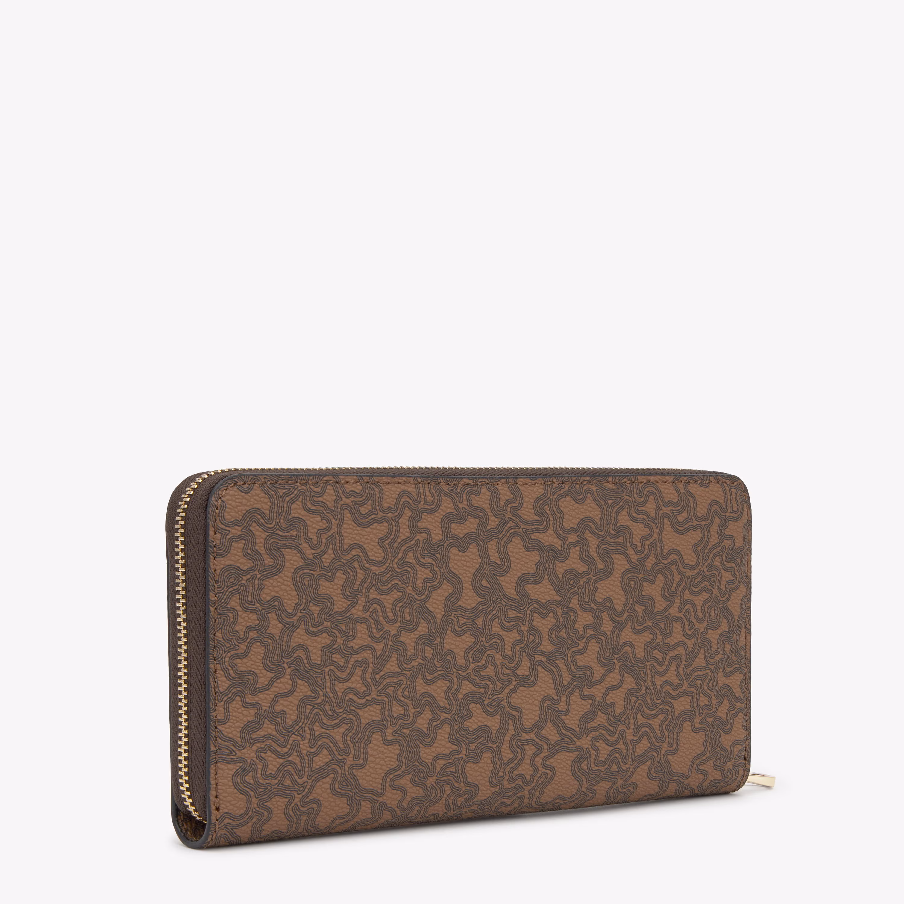Billetera marrón Kaos Mini Lines