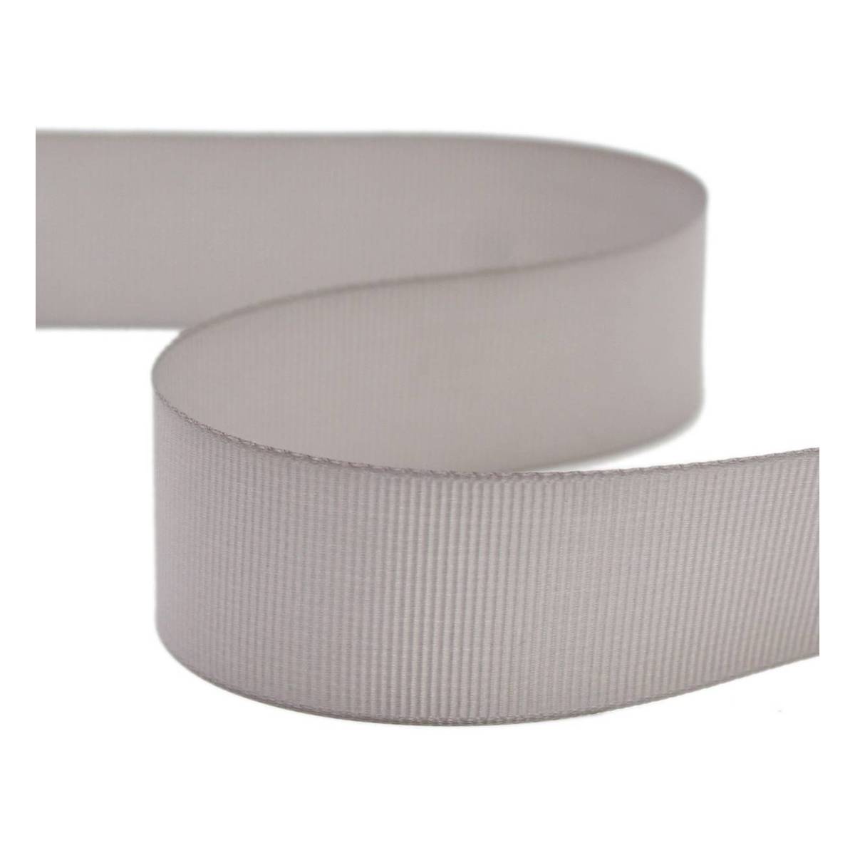 Grey Grosgrain Ribbon 25mm x 5m