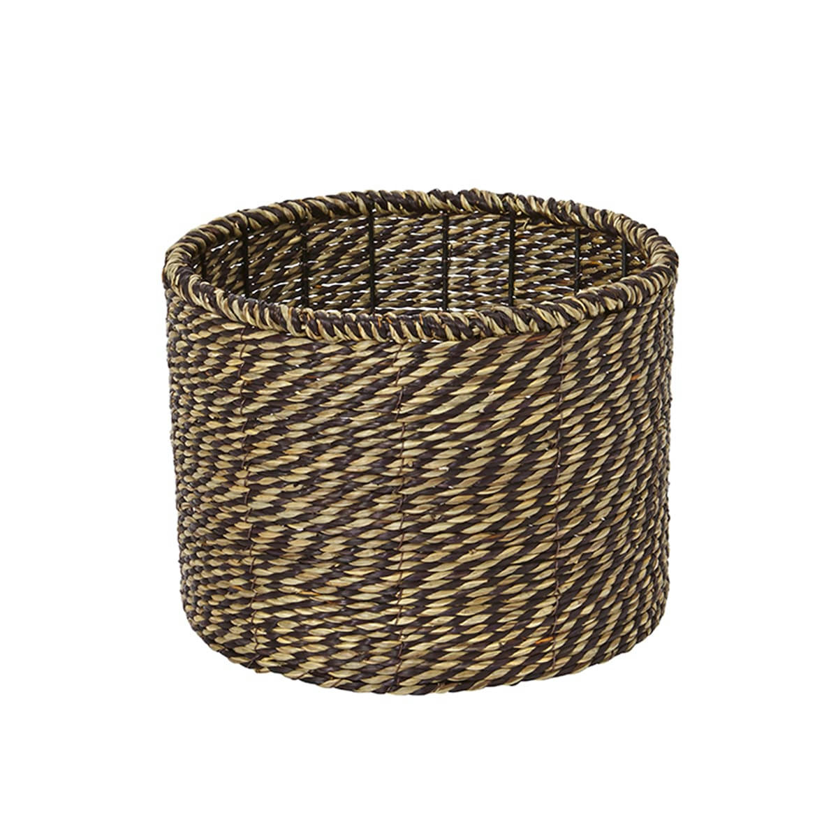 EVER - Cache-pot en fibres naturelles noir H21