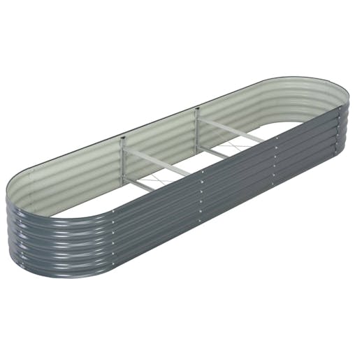NNEVL Garden Raised Bed 320x80x44 cm Galvanised Steel Grey