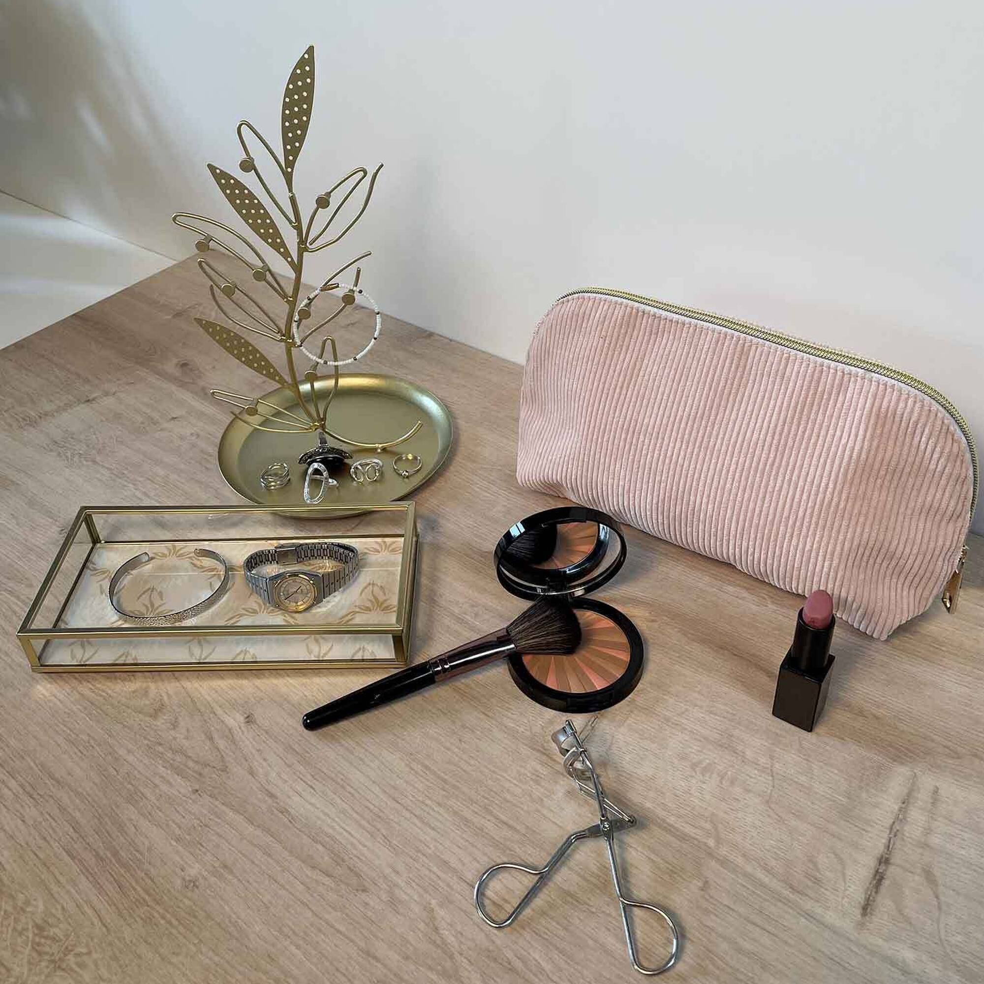 Porte-bijoux en métal, forme feuille