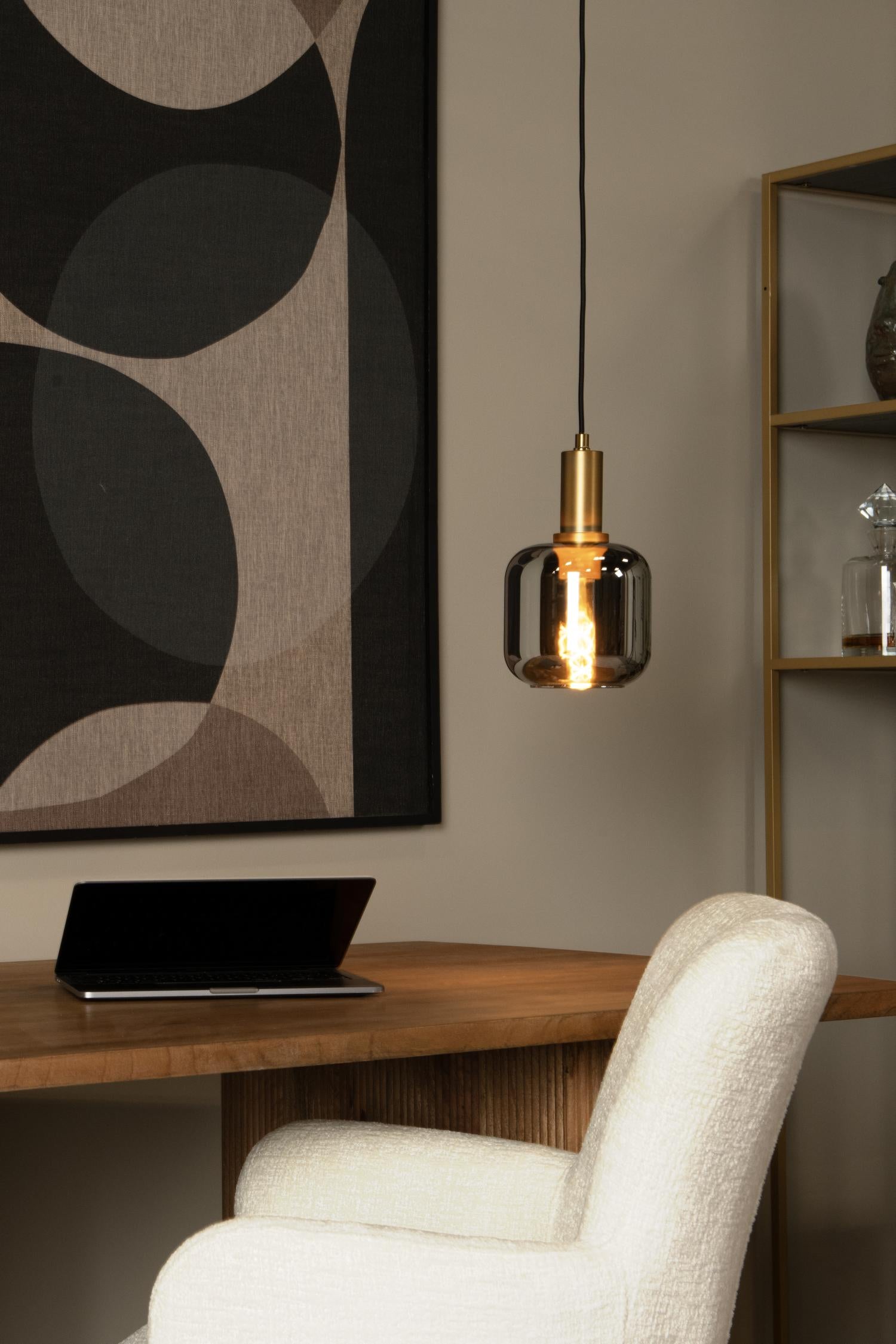 Lucide hanglamp JOANET - 1xE27 - Fumé
