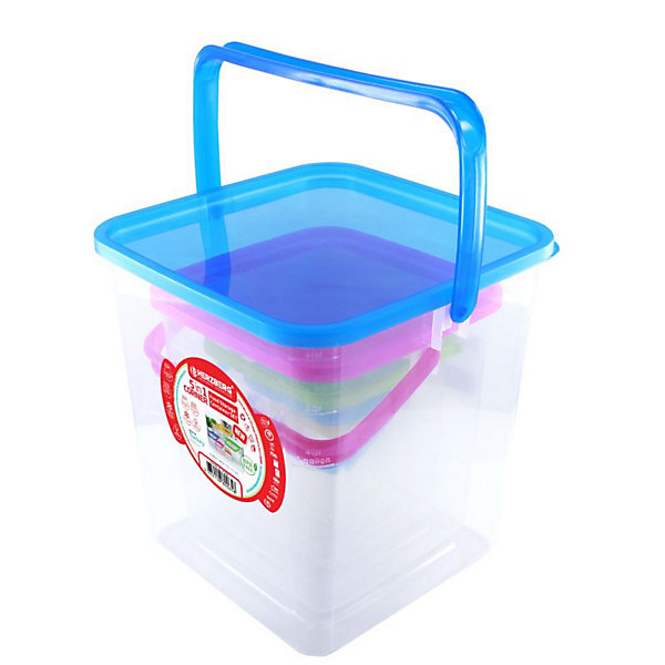 Ensemble de boites de conservations alimentaires 5 pièces avec poignées Herzberg HGCFS5N1