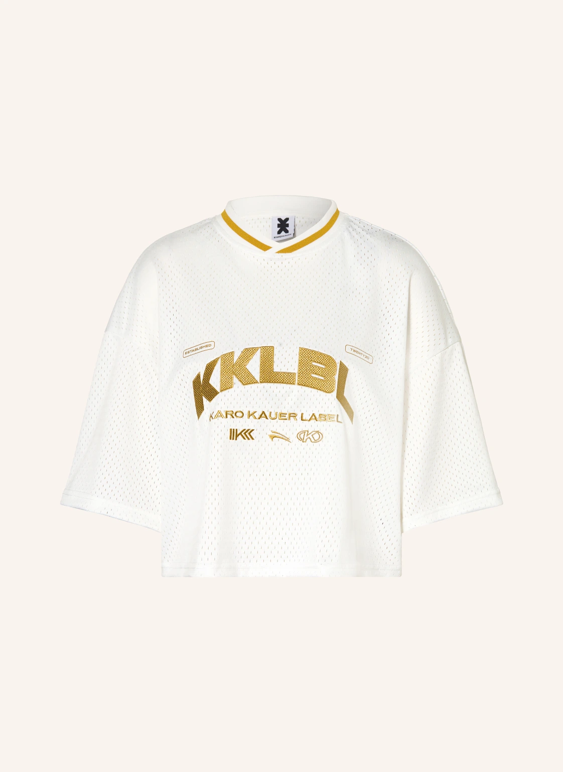 KARO KAUER Cropped-Shirt aus Mesh