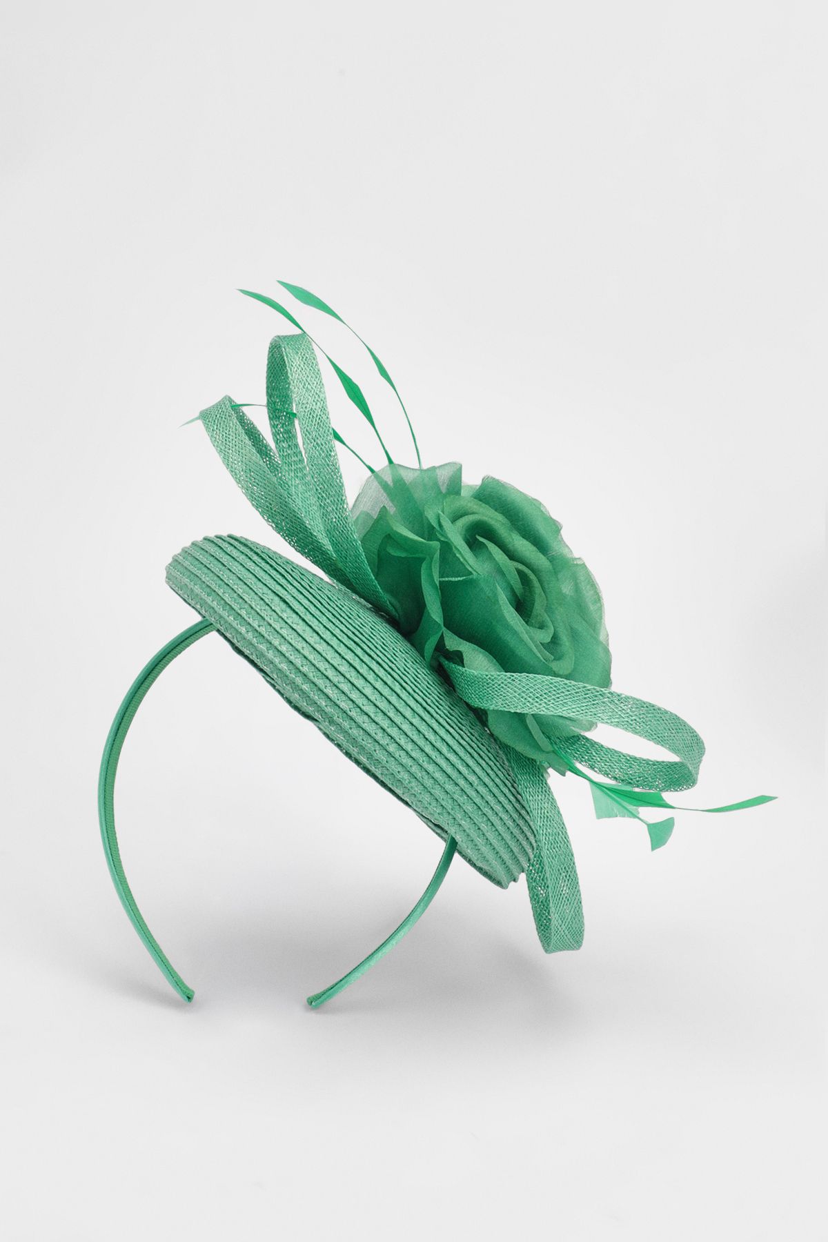 KarenMillen Flower Trim Pillbox Fascinator