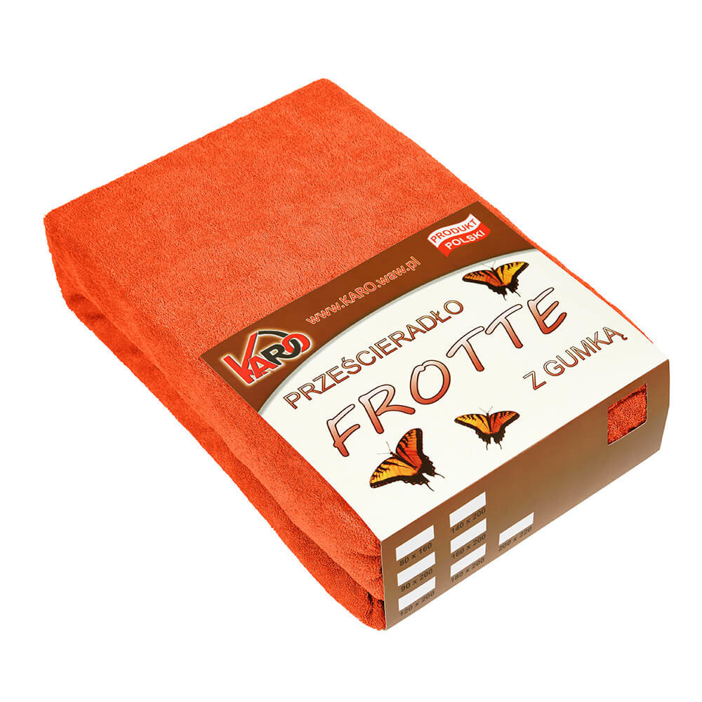 Prześcieradło frotte z gumką 200x220 ugier 052 KARO
