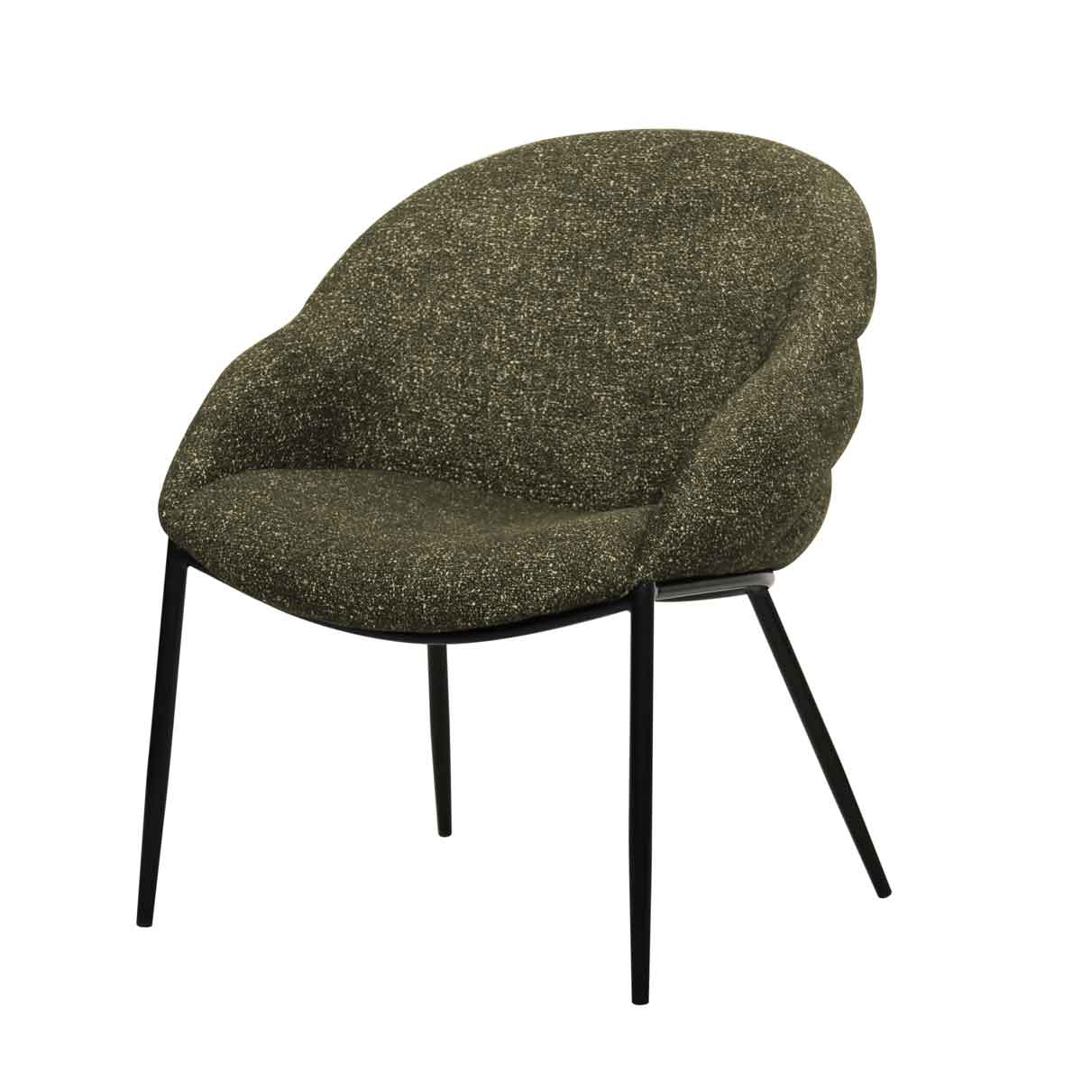 Cadeirão PRIENE verde em tecido