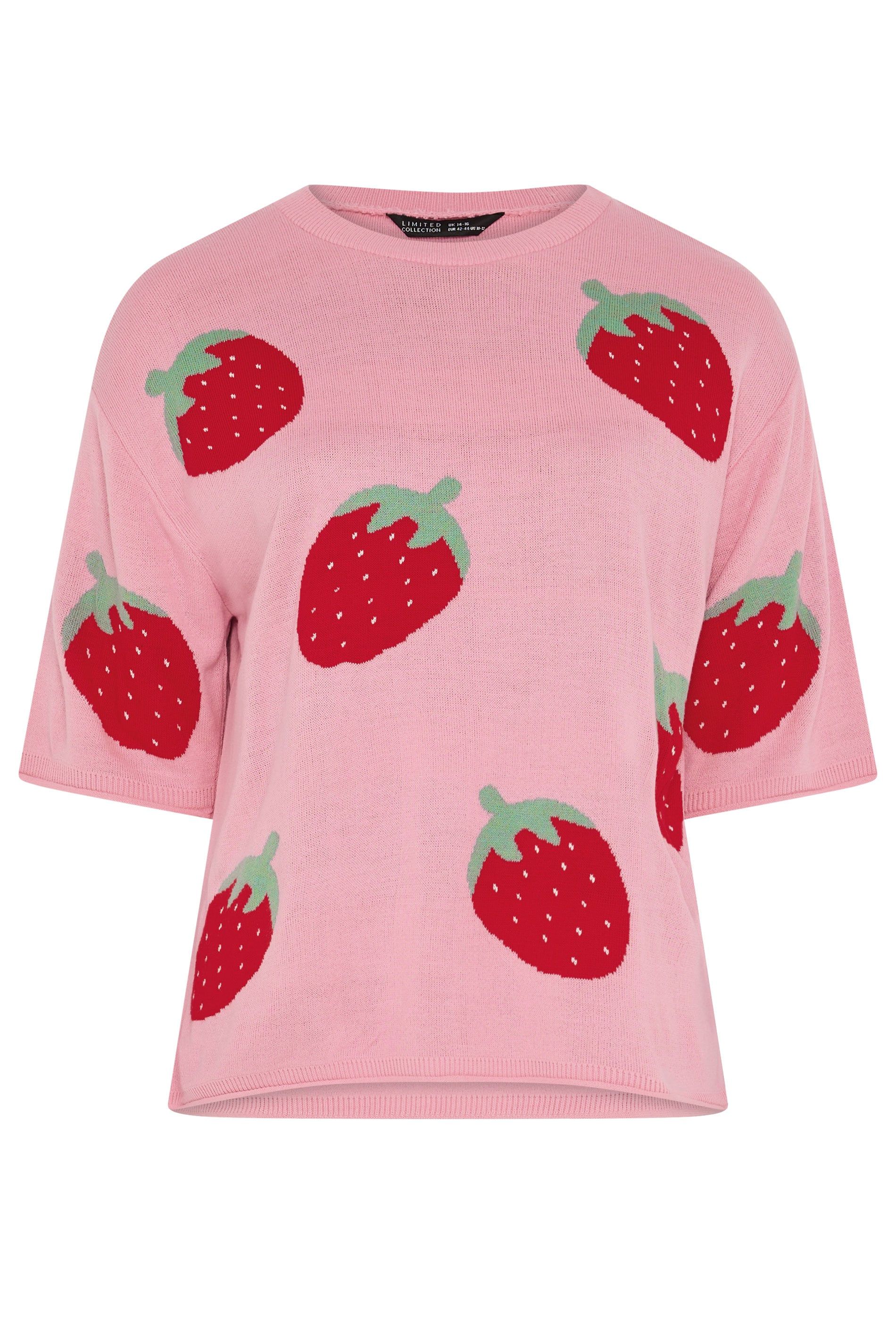 Yours Strawberry Knitted Boxy Top