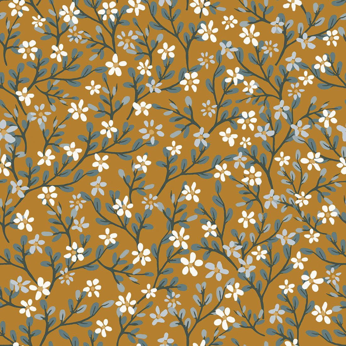 BRAYLYNN - Papier peint exquisite blossoms jaune
