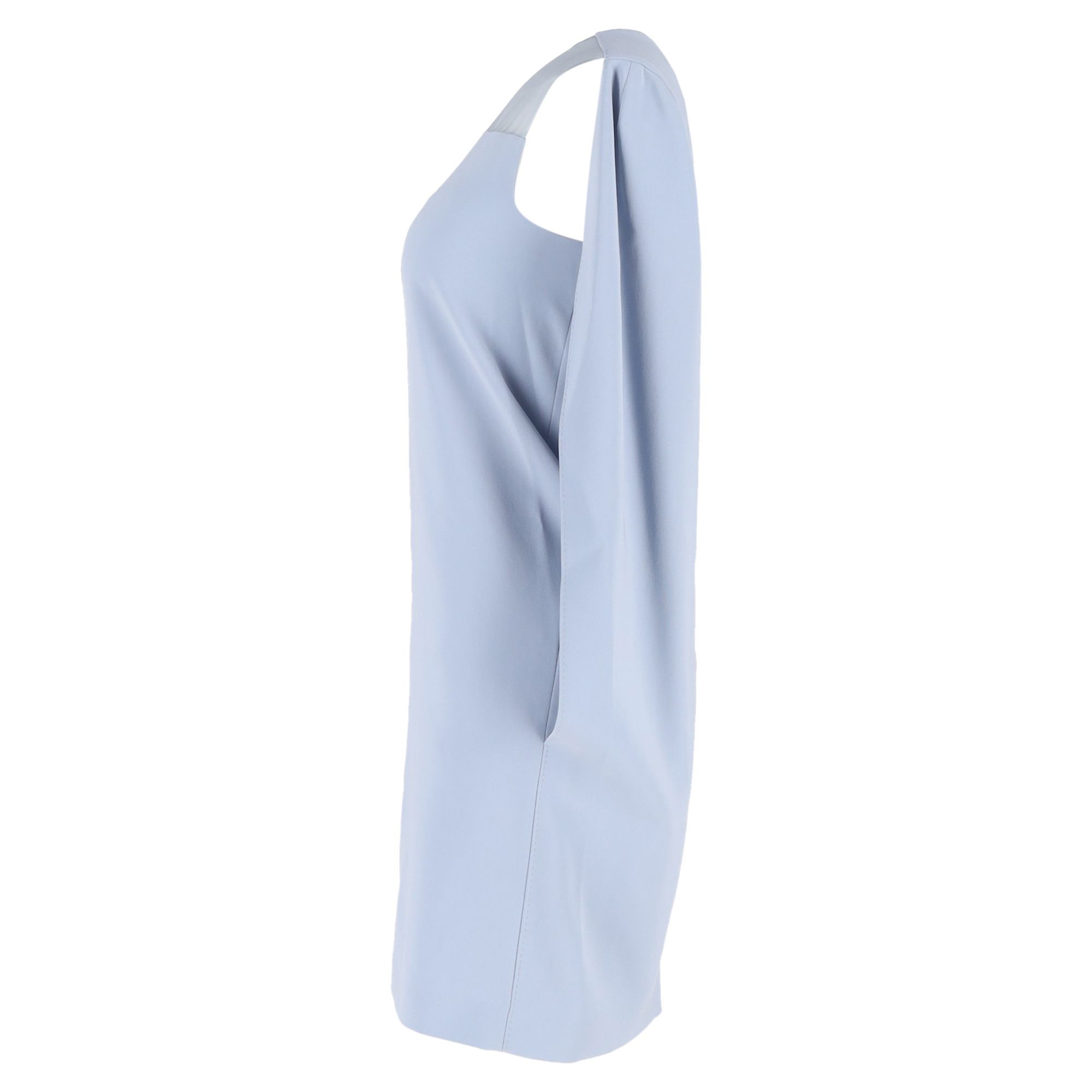 Max Mara Preloved Sospiro Cape Mini Dress in Light Blue Triacetate