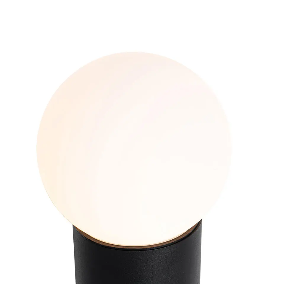 Qazqa sokkellamp huma zwart e27