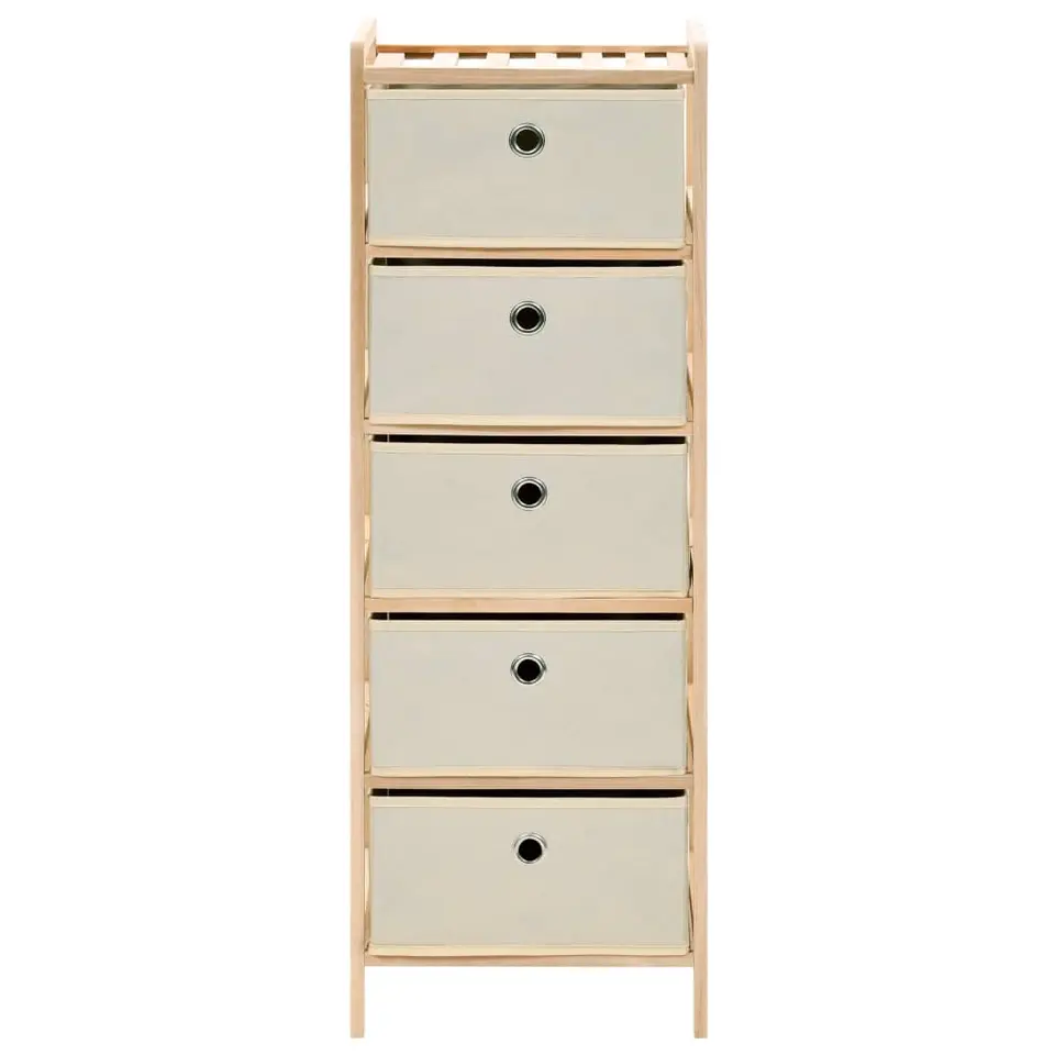 vidaXL - Opbergmeubel - Beige - Hout