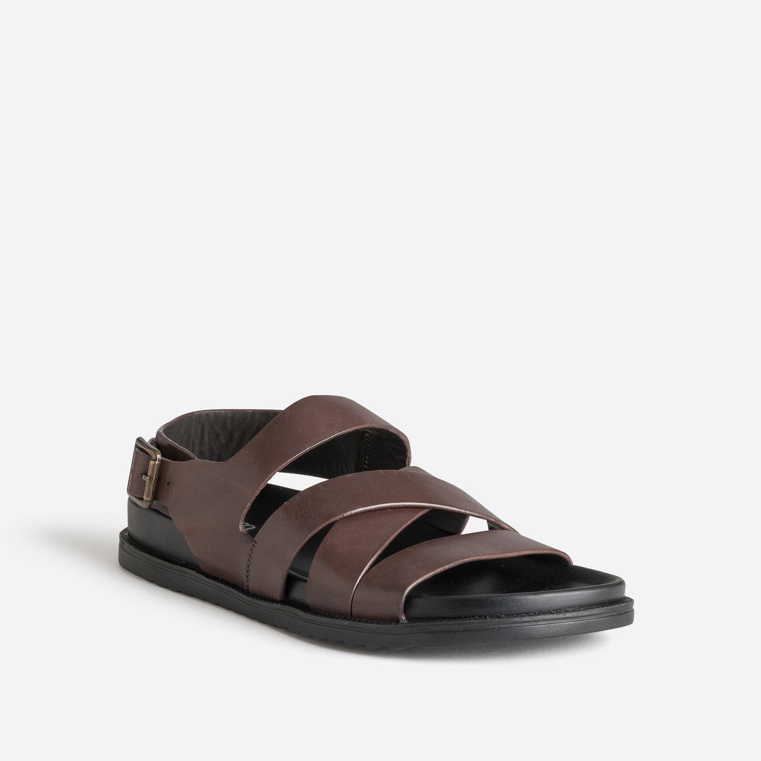 Sandale marron cuir