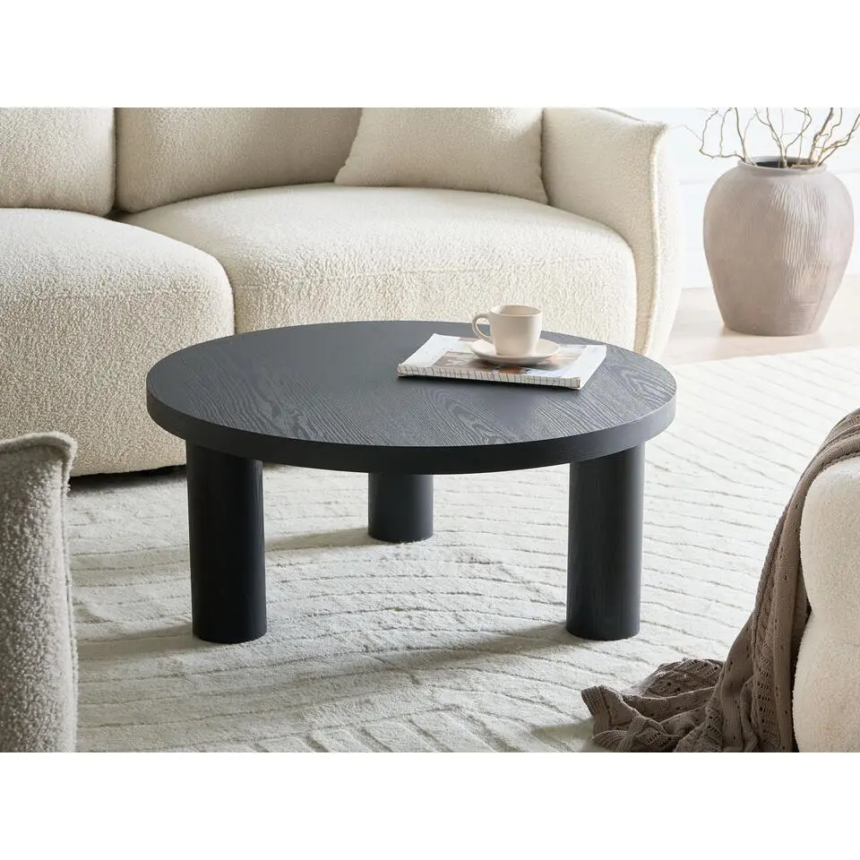 MAUMEE - Salontafel - Zwart - ? 80 cm - Vezelplaat