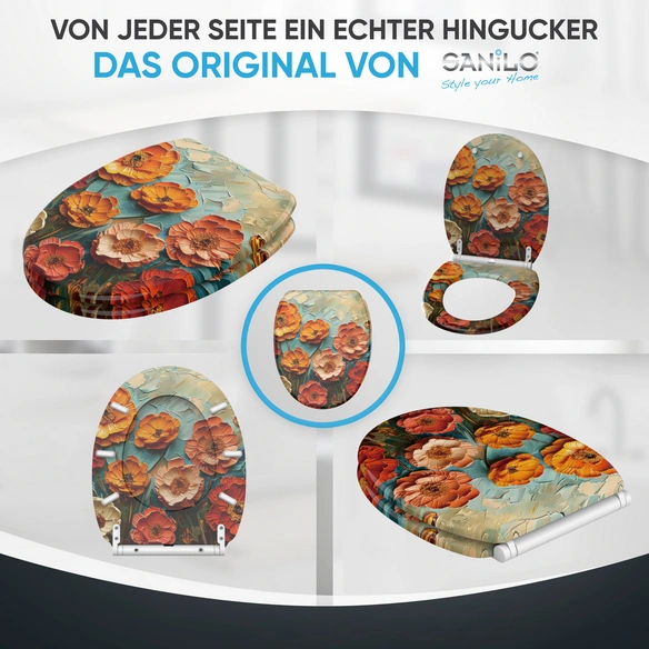 WC-Sitz »Florum«, mit Schnellverschluss, Orange , Oval
