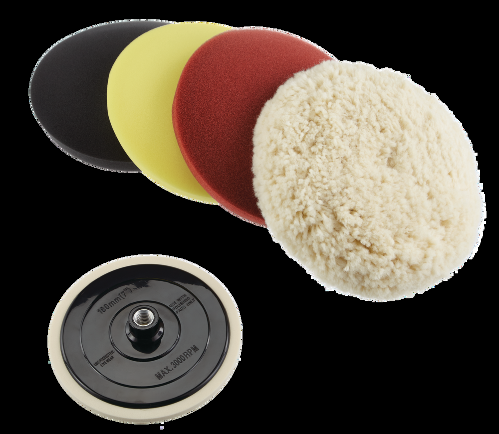 Mastercraft 9-in Lambswool Polishing Kit for Metal, 7-pc