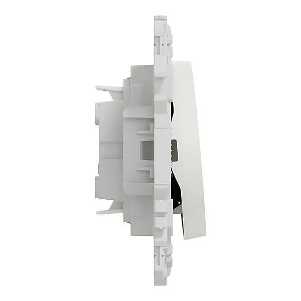 Interrupteur va-et-vient ou poussoir simple Blanc craie Schneider Odace