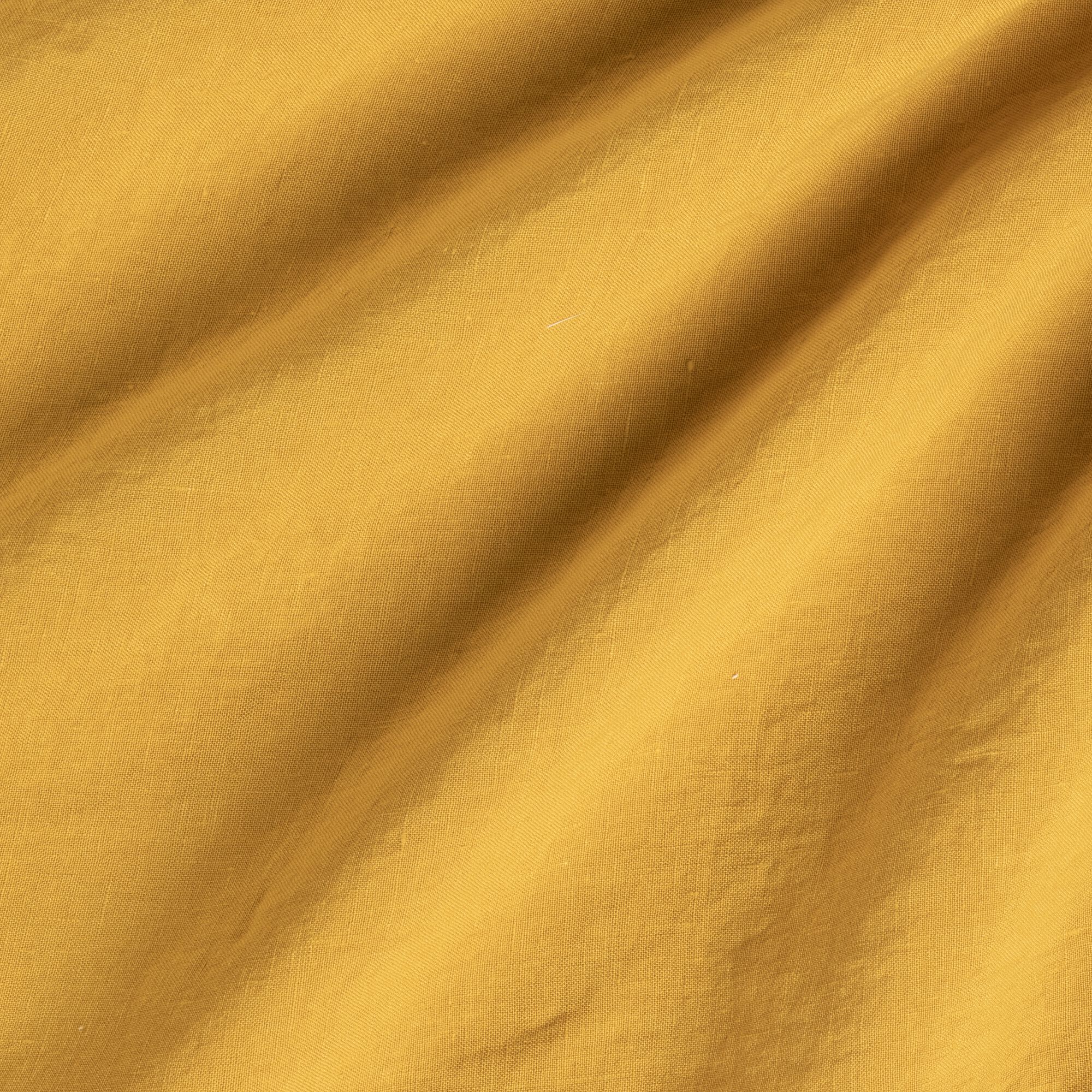 VENCE - Drap housse en lin lavé 140x200cm B28cm - jaune argan